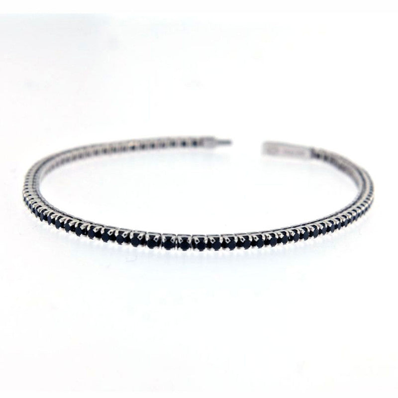Bracciale Uomo Tennis con Pietre Nere ESB079