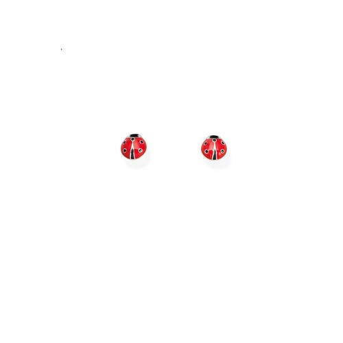 Pendientes de mariquita de esmalte ELABSR