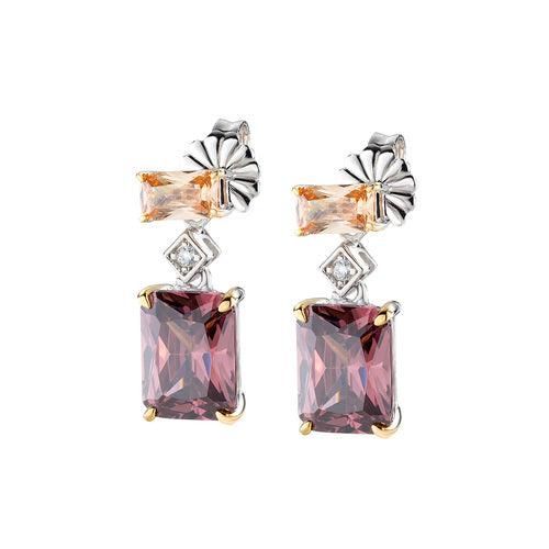 Orecchini Cocktail Zirconi Brown e Champagne ECK2REBBRCHZ