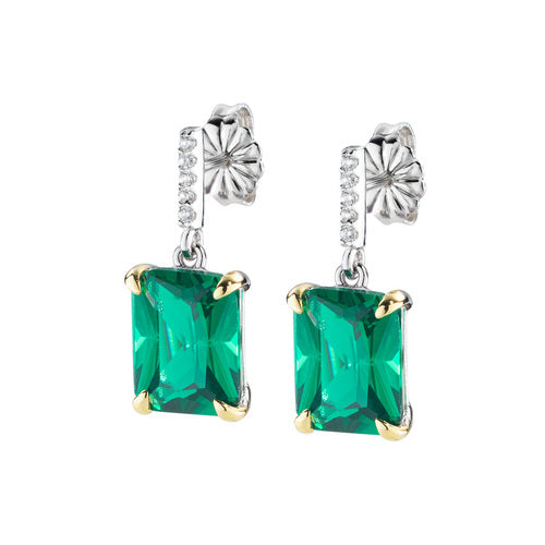 Pendientes Cóctel Circón Verde y Blanco ECK1REBVEZ
