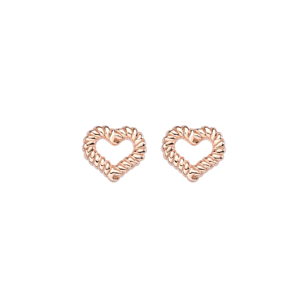 Pendientes Corazón Godroned Rosa ORGOCUR