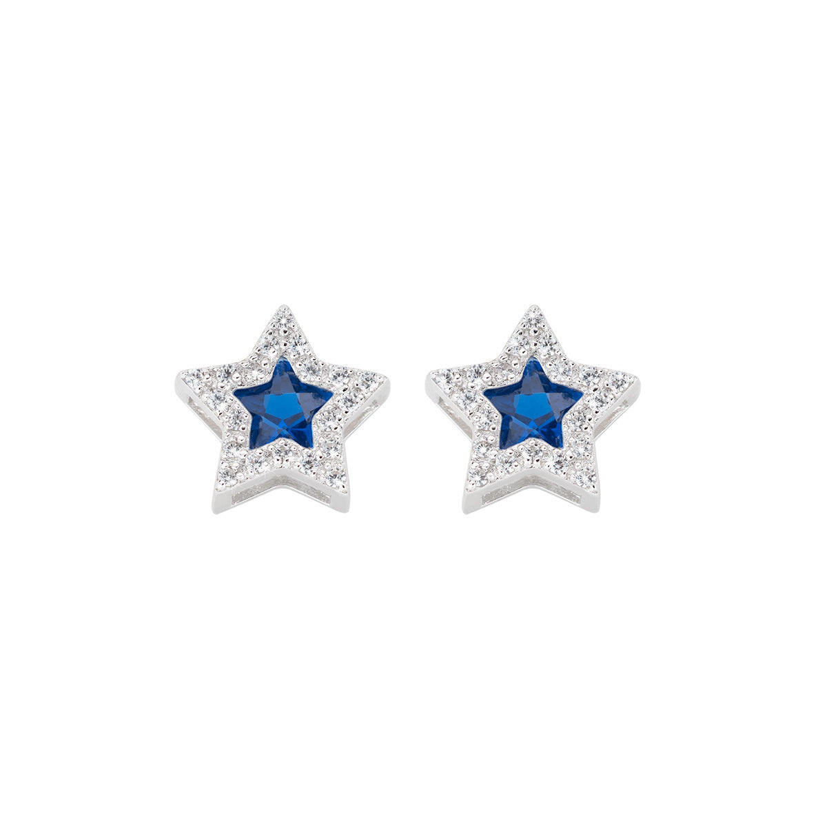 Pendientes Estrella Blanca y Azul ESTBBBLZ