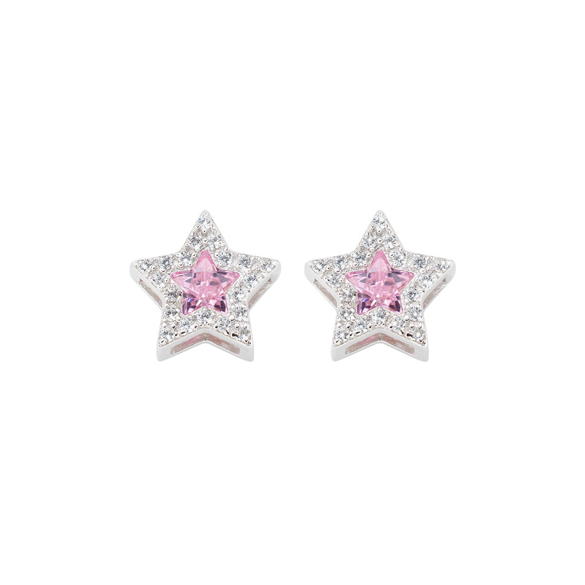 Orecchini Stella Bianchi e Rosa ESTBBROZ