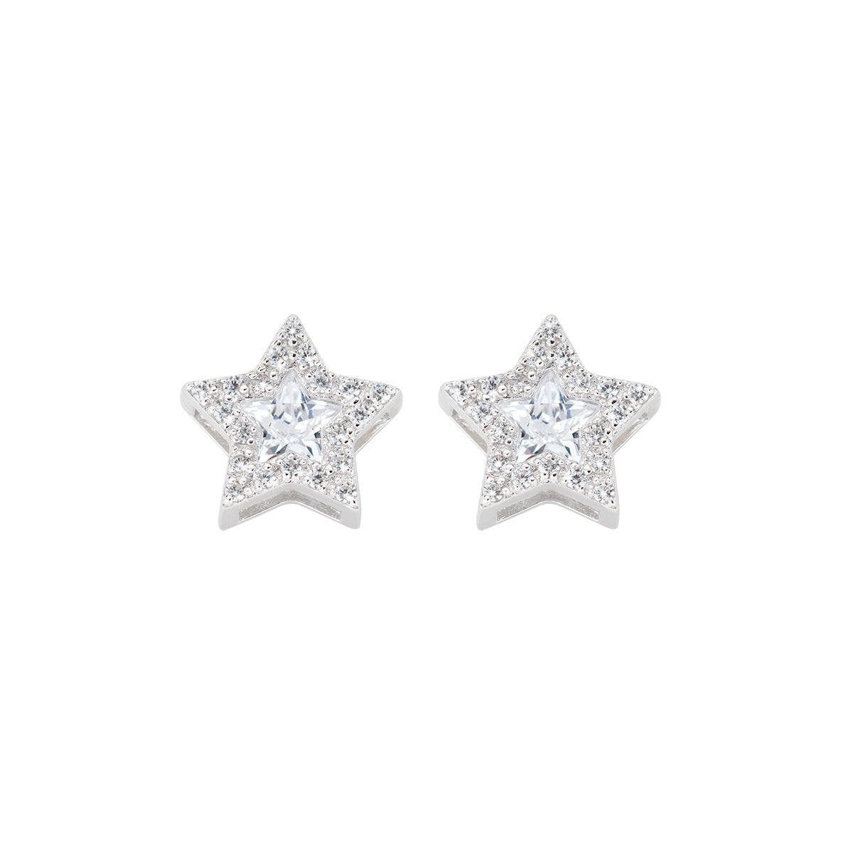 Pendientes Estrella Blanca ESBBBBZ