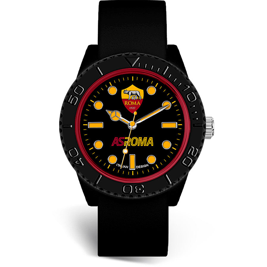 Orologio Uomo Solo Tempo A.S Roma Nero e Rosso P-RN445UNR