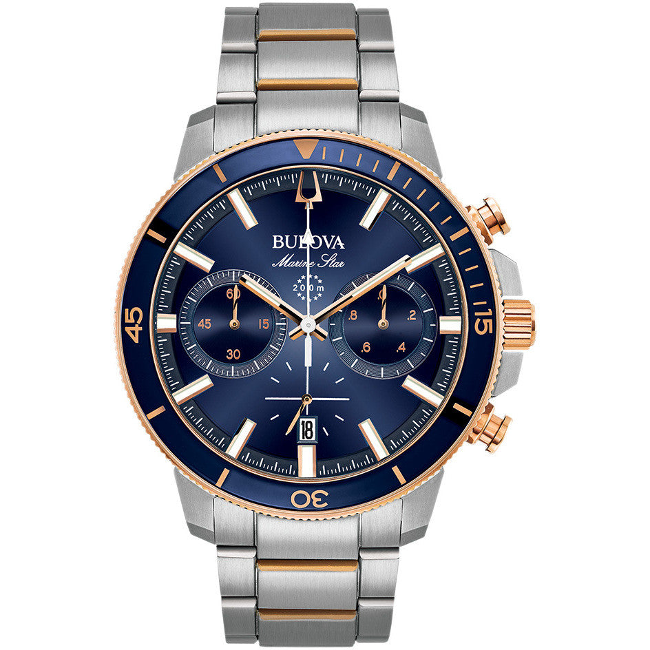 Orologio Uomo Cronografo Marine Star Acciaio e Blu 98B301