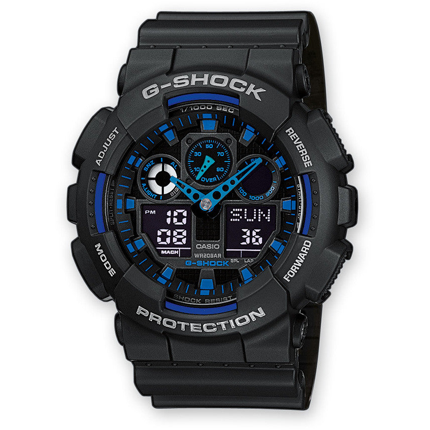 Orologio Uomo G-Shock Nero e Blu GA-100-1A2ER