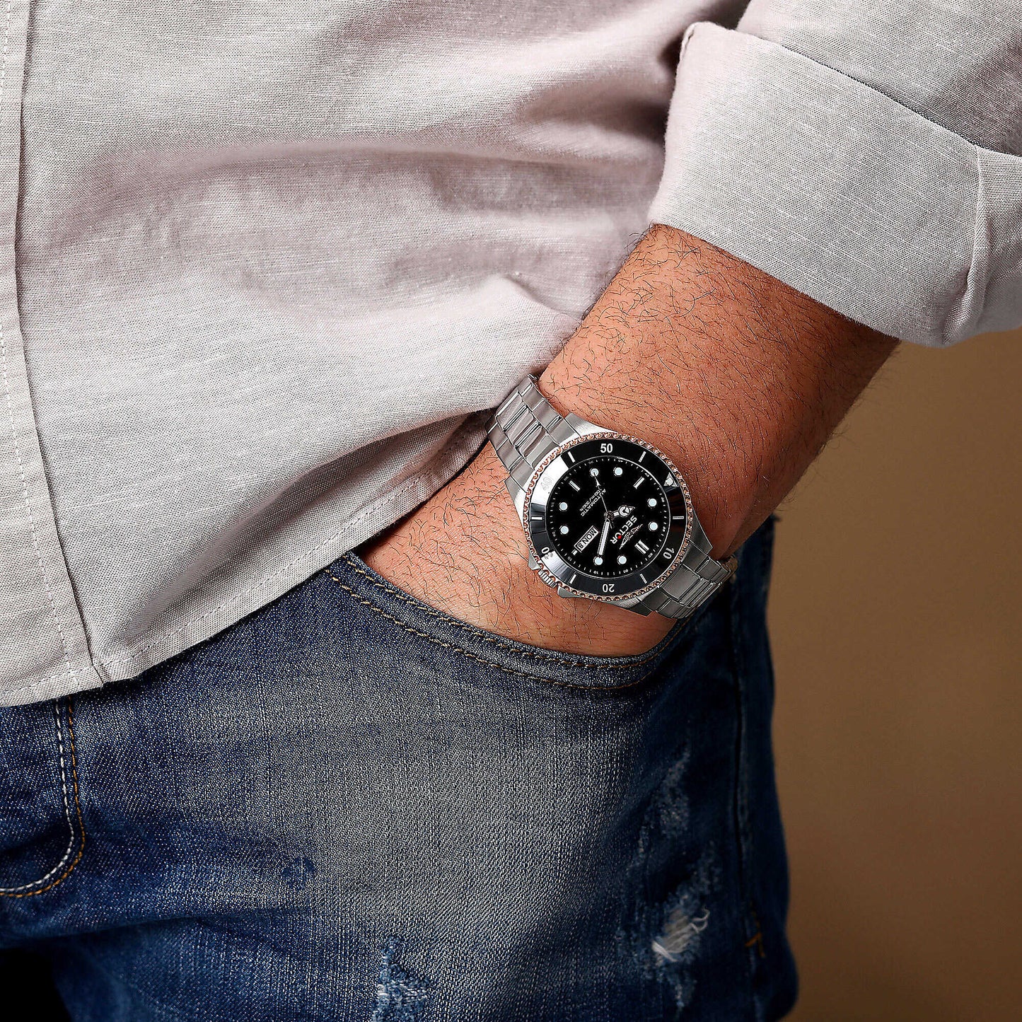 Orologio Uomo 230 Acciaio, Rosato e Nero R3223161009
