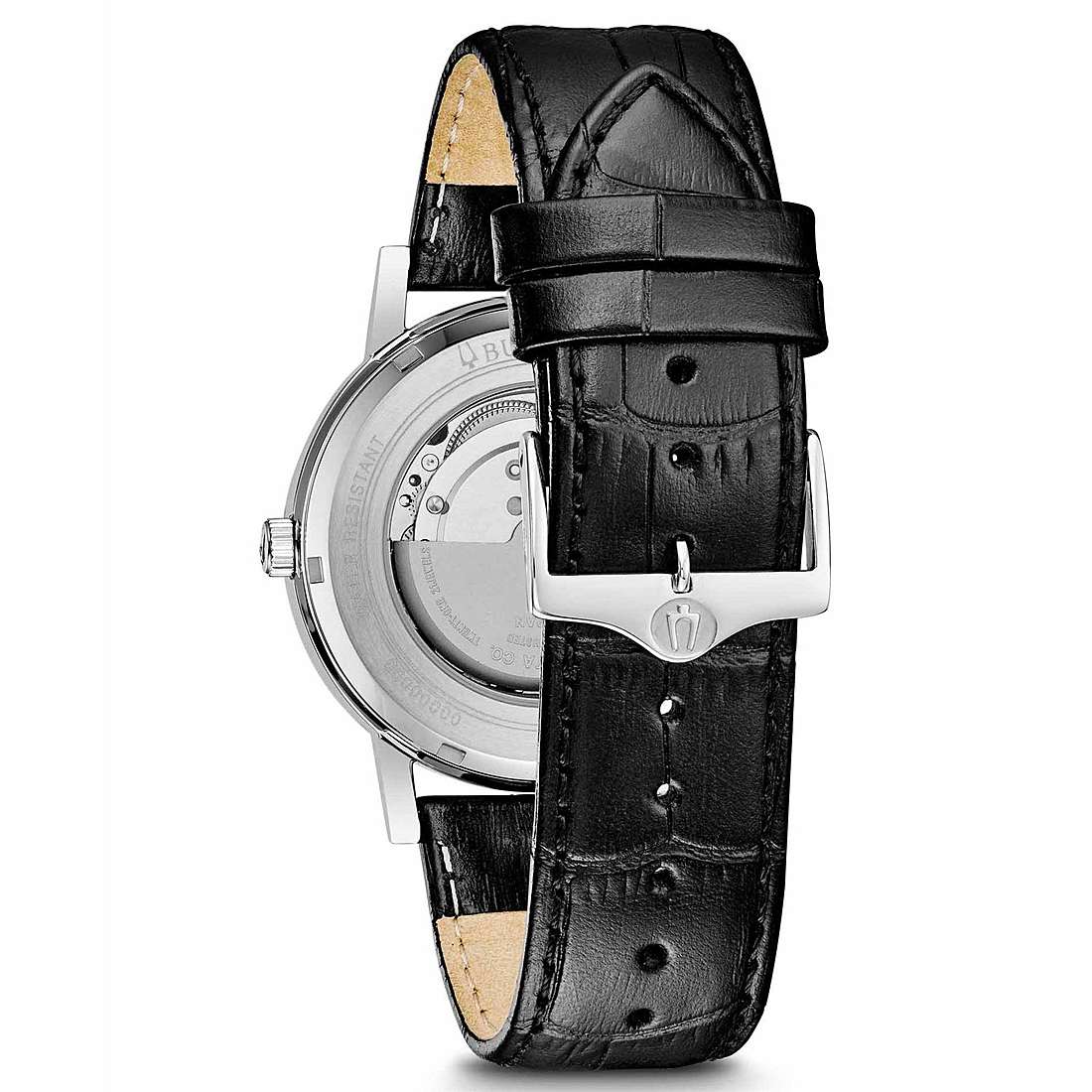 Orologio Uomo Automatico Clipper Pelle Nera 96C131