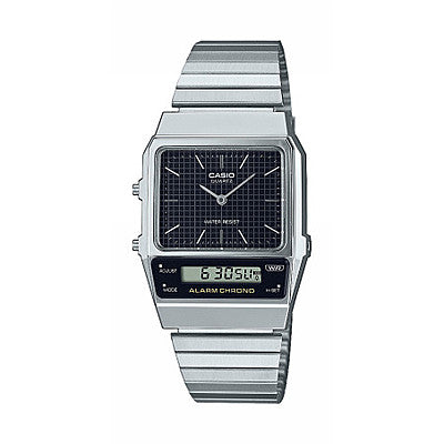 Orologio Uomo Vintage Cassa Quadrata Grigio AQ-800E-1AEF