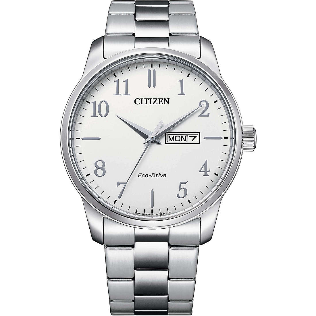 Reloj Clásico de Acero y Blanco para Hombre BM8550-81A