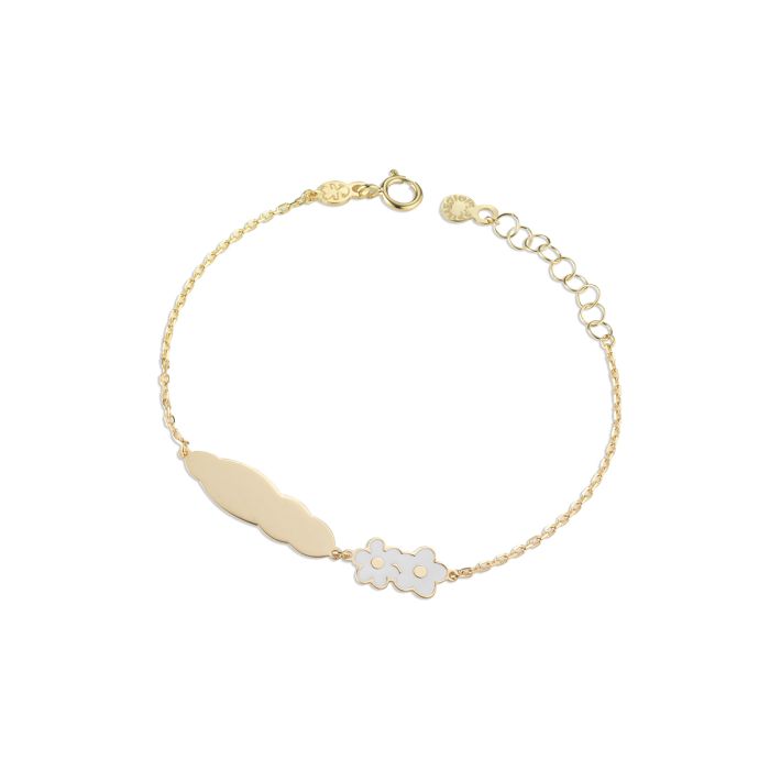Pulsera Toys Nube y Flores en Oro Amarillo PMG143