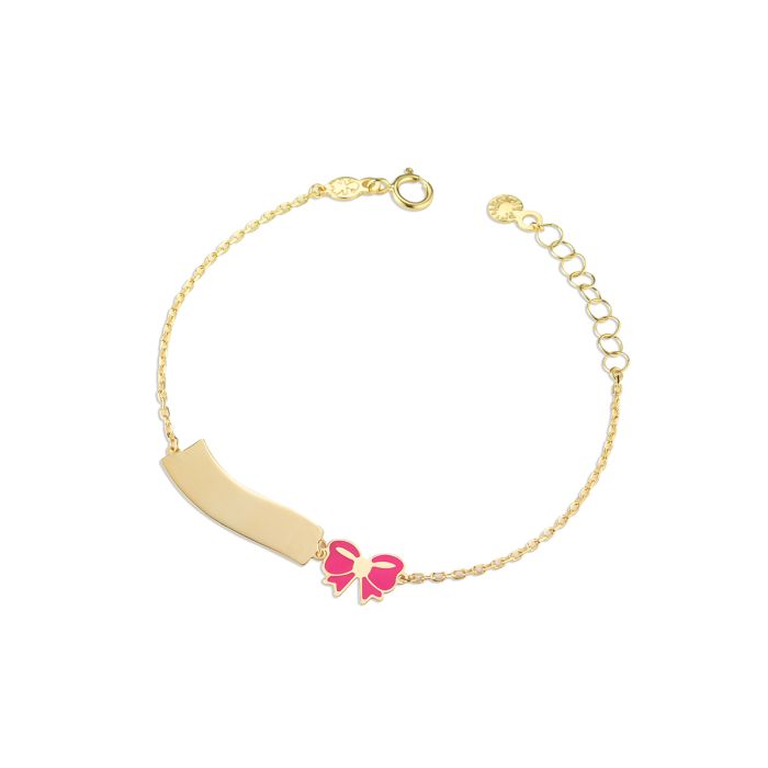 Pulsera de Oro Amarillo Cinta y Lazo Toys PMG144