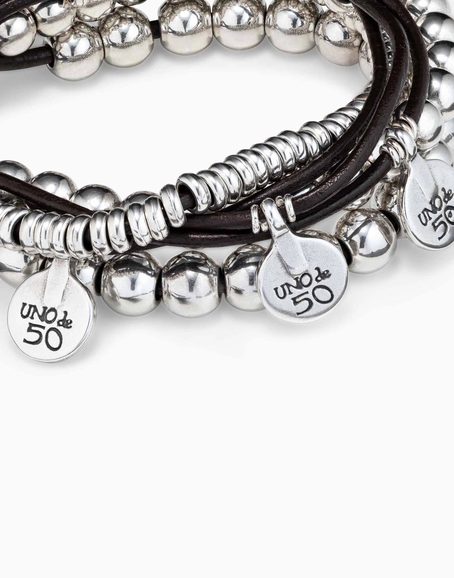 Pulsera El Lìo Pardo Plata y Marrón PUL0524MT
