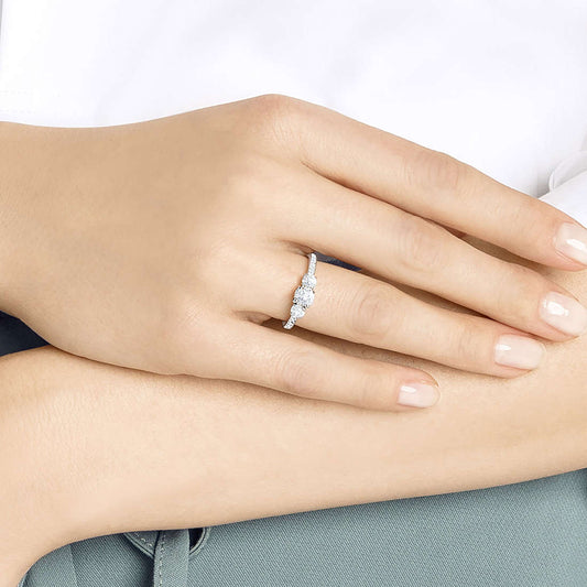 Anello Attract Trilogy Bianco 5414972