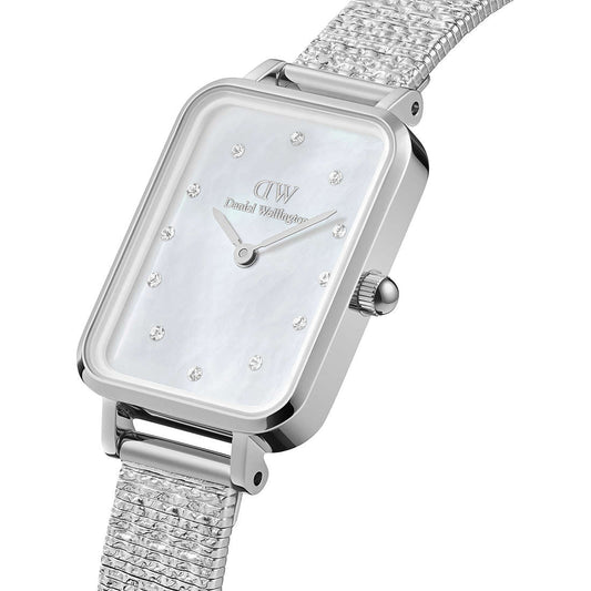 Orologio Donna Quadro Lumine Pressed Piano Argento DW00100580