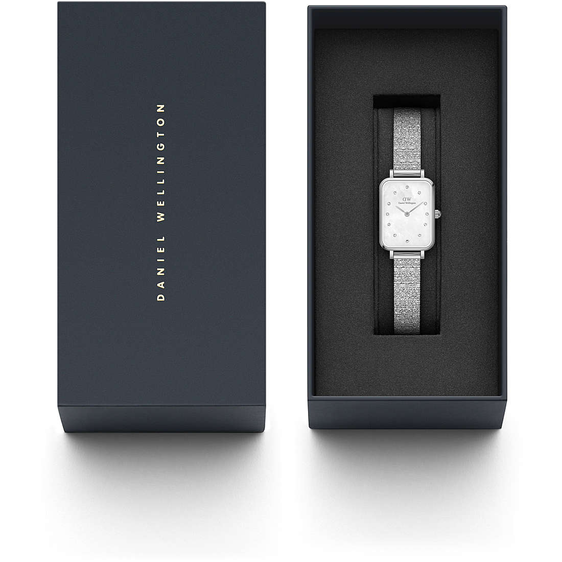 Orologio Donna Quadro Lumine Pressed Piano Argento DW00100580
