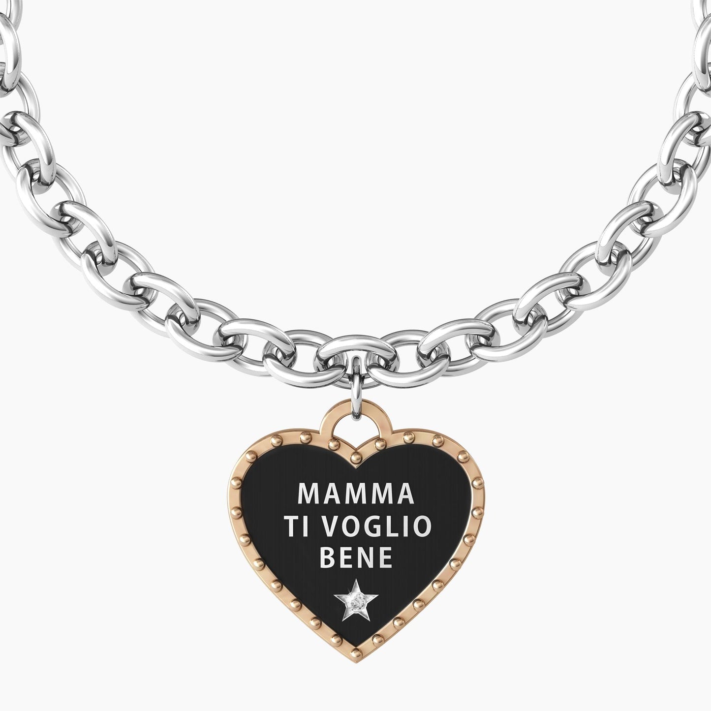 Pulsera Corazón Negro Mamá Te Amo 731942