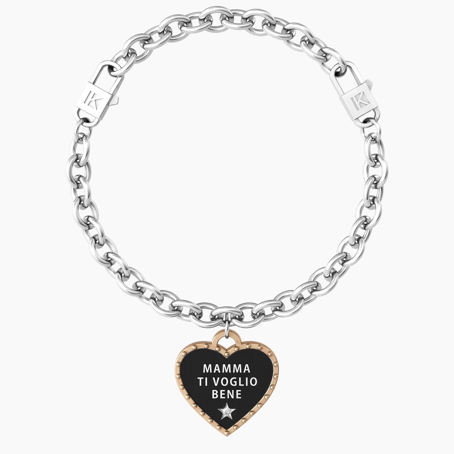 Pulsera Corazón Negro Mamá Te Amo 731942