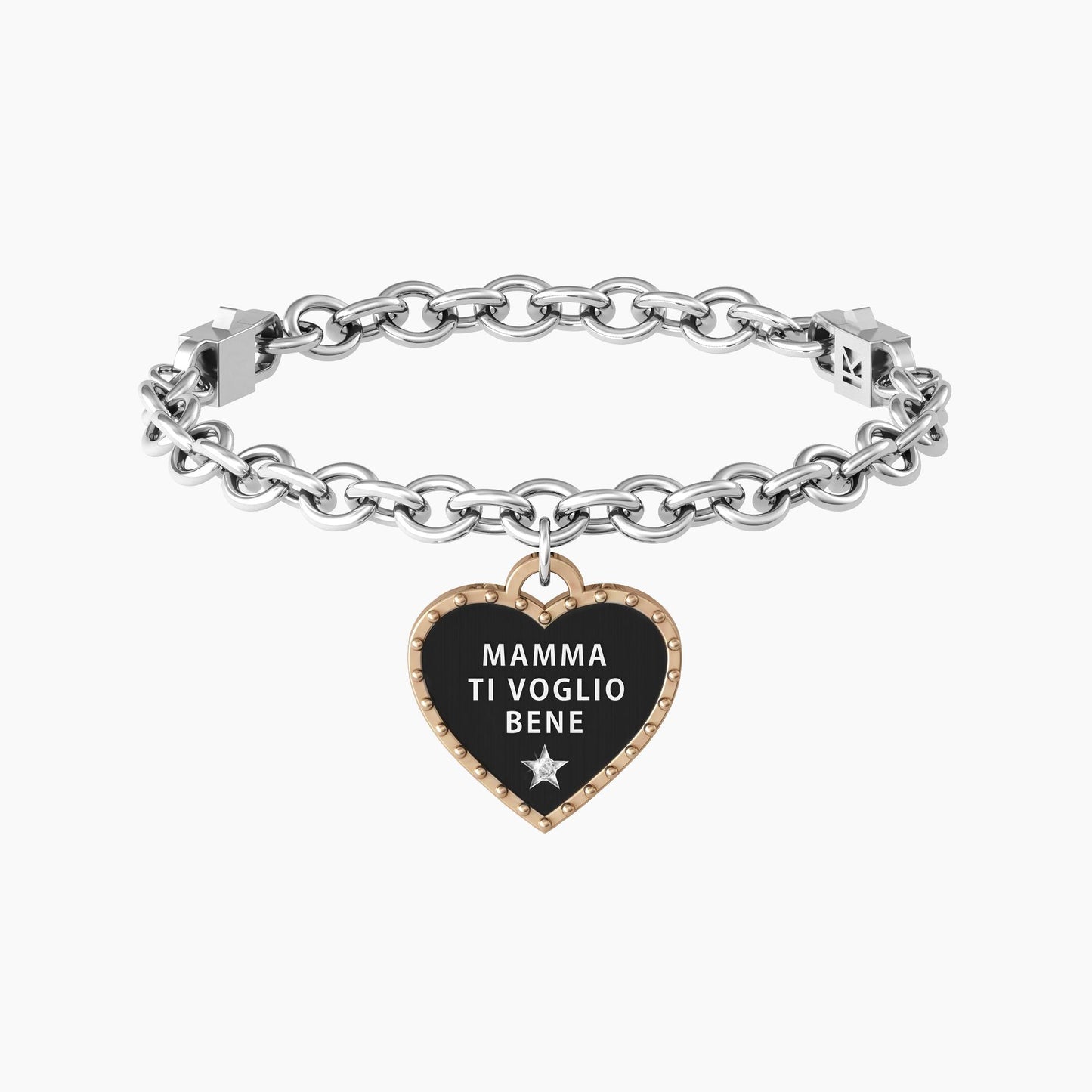 Pulsera Corazón Negro Mamá Te Amo 731942