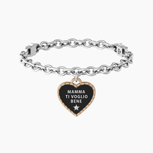 Pulsera Corazón Negro Mamá Te Amo 731942