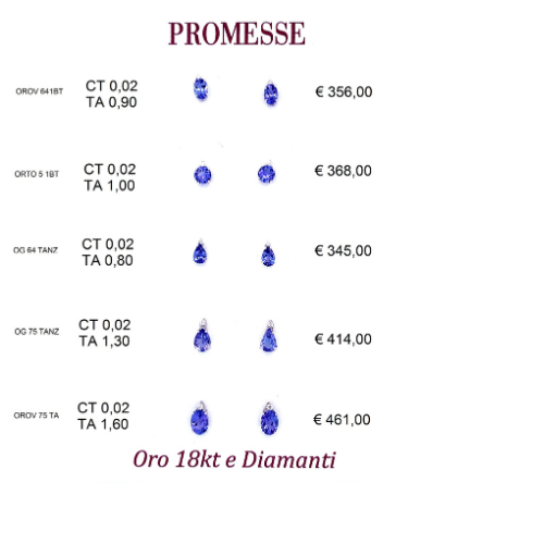 Orecchini Oro 18kt E Tanzanite OG75TANZ