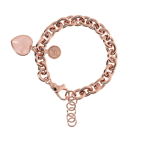 Bracciale Rosato Carisma con Cuore in Pietra Naturale WSBZ00535.R