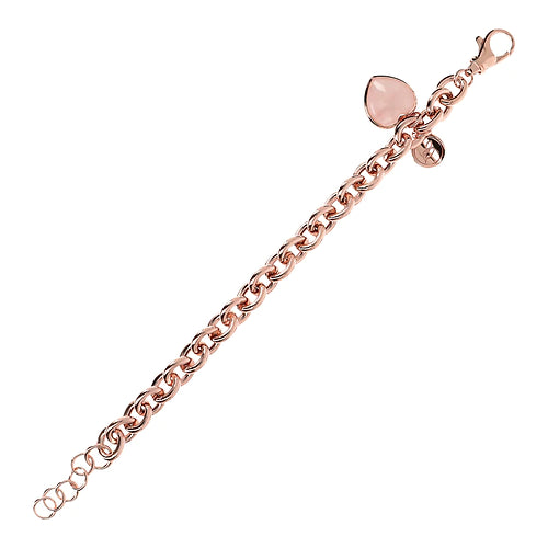 Bracciale Rosato Carisma con Cuore in Pietra Naturale WSBZ00535.R