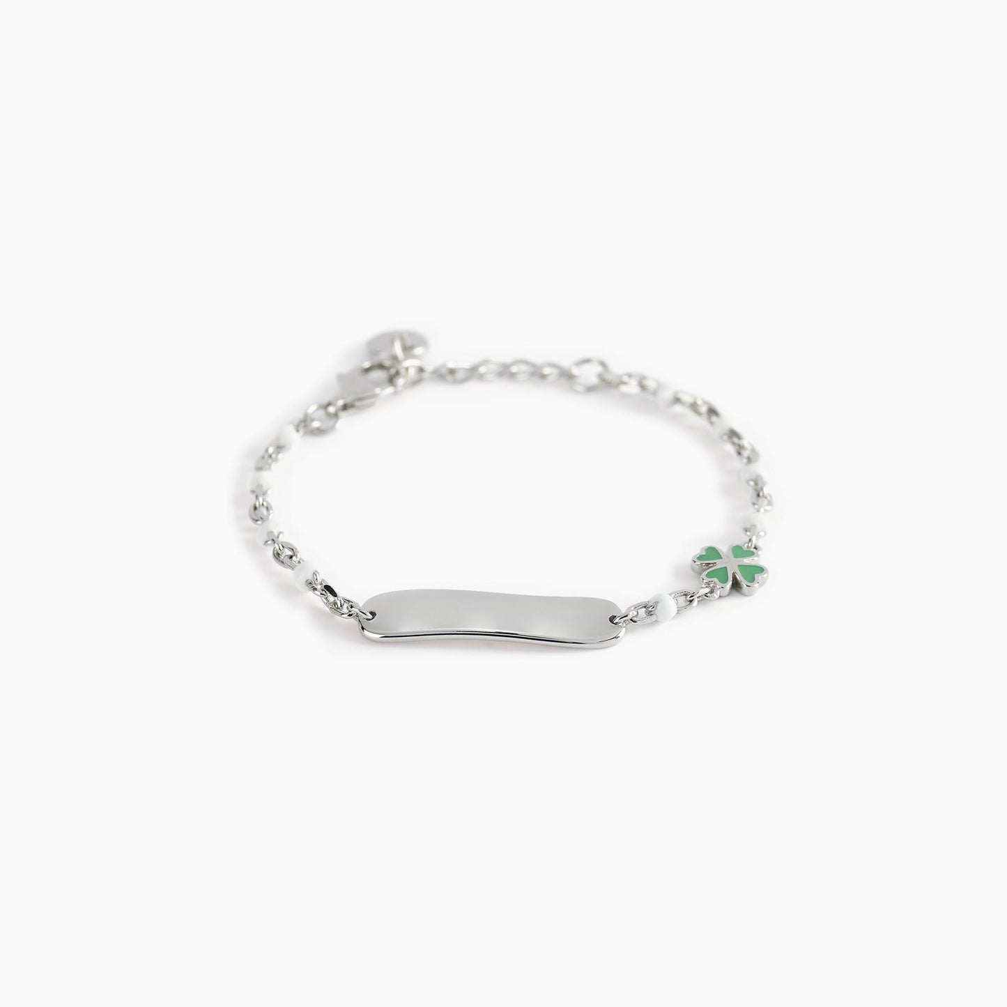 Pulsera Lucky-Tag con trébol de cuatro hojas y etiqueta grabable 533499