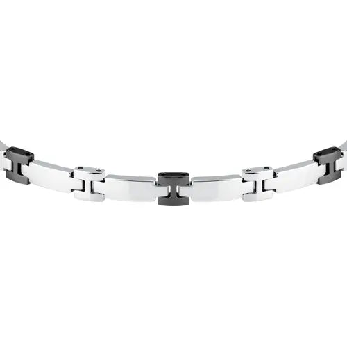 Bracciale Uomo Motown Acciaio e Nero SALS101