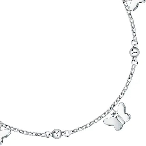 Bracciale Talismani Acciaio con Farfalla SAUN36