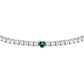 Bracciale Tesori con Zirconi Bianchi e Verde a Cuore SAIW169
