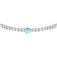 Bracciale Tesori Tennis con Pietra a Goccia Azzurra SAIW200