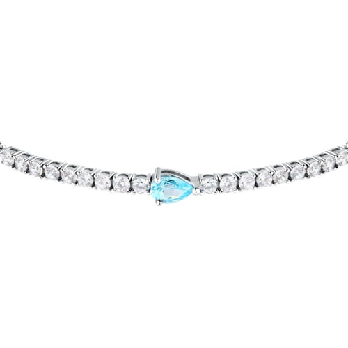 Bracciale Tesori Tennis con Pietra a Goccia Azzurra SAIW200