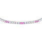 Bracciale Tesori Tennis con Zirconi Bianchi e Rosa SAIW227
