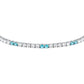 Bracciale Tesori Tennis con Zirconi Bianchi e Azzurri SAIW228