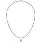 Collana Drops in Acciaio con Zircone Azzurro SCZ1324