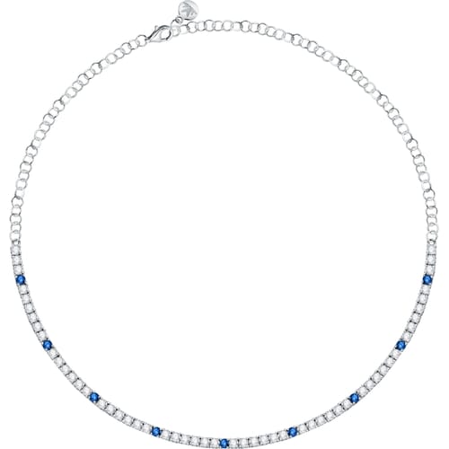 Collana Tesori Tennis con Cristalli Bianchi e Blu SAIW136