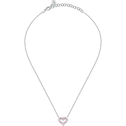 Collana Tesori con Pietre Rosa a Cuore SAIW181