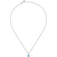 Collana Tesori con Pietra a Goccia Azzurra SAIW192