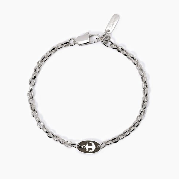 Bracciale Uomo Gunmetal e Ancora 232367