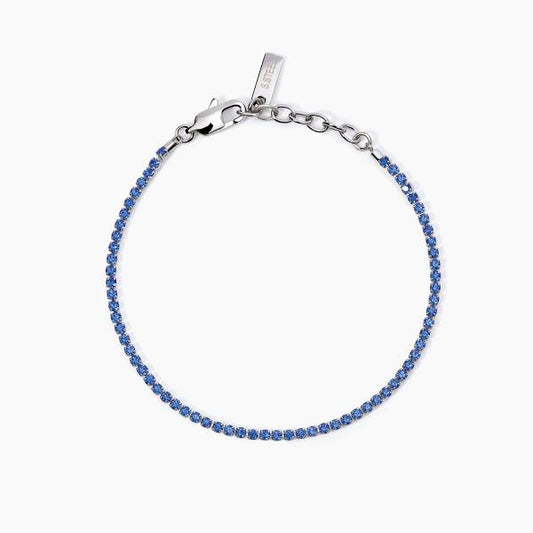 Bracciale Uomo Tennis con Cristalli Azzurri 232385