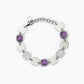 Bracciale con Elementi Quadrati e Glass Viola 232435