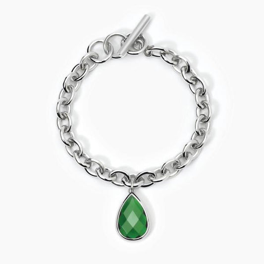 Bracciale con Glass Verde a Goccia 232436