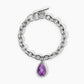 Bracciale con Glass Viola a Goccia 232437