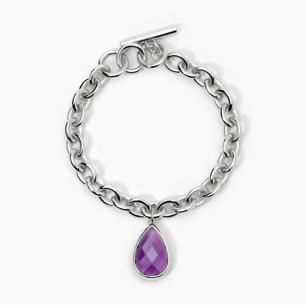 Bracciale con Glass Viola a Goccia 232437