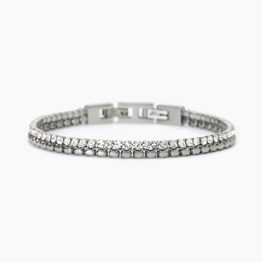 Bracciale Uomo Tennis con Cristalli Bianchi 232483