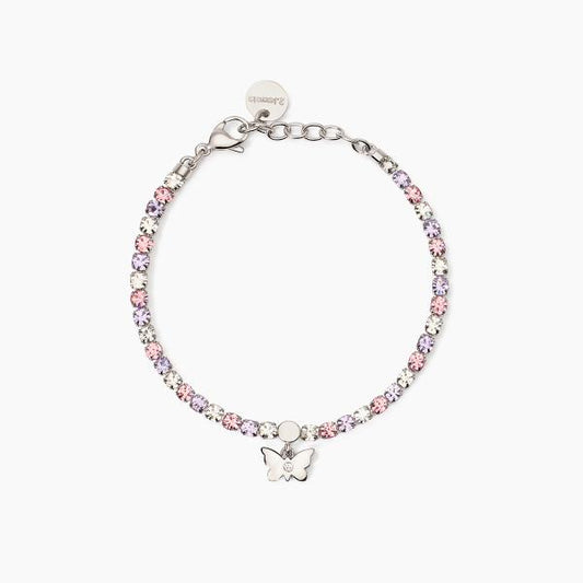 Bracciale Tennis con Cristalli Multicolor e Farfalla 232527