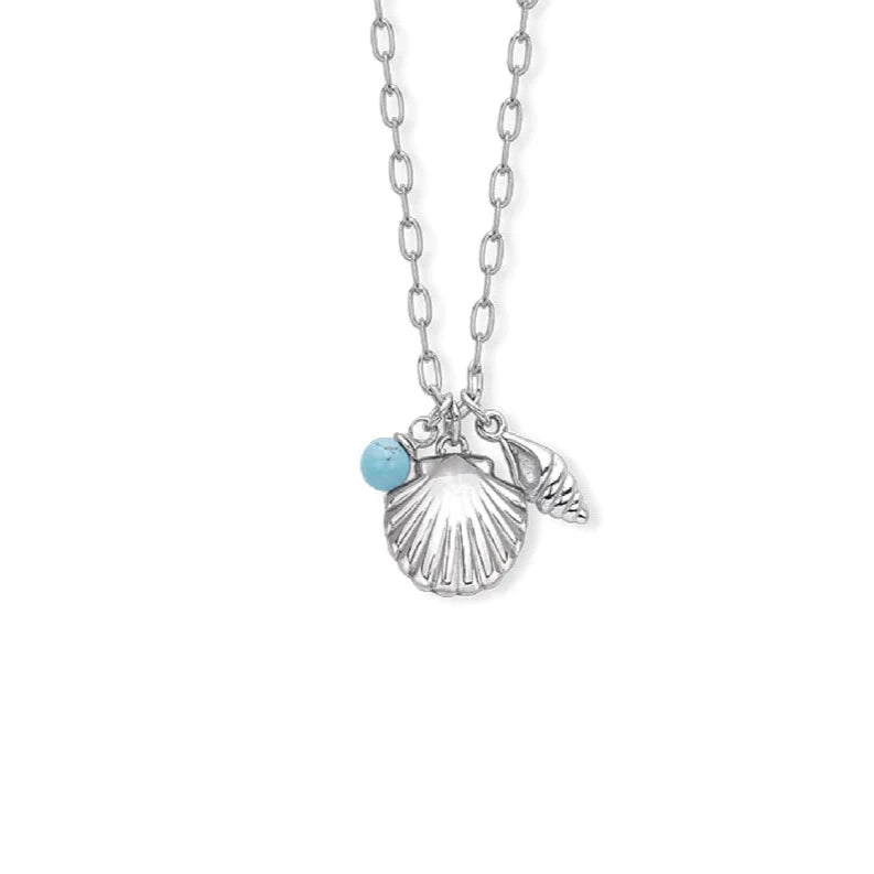 Collana Sea Side con Conchiglia in Acciaio e Turchese 251731