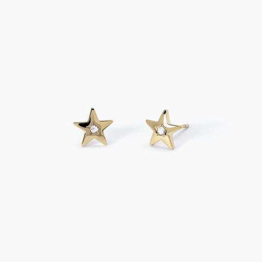 Pendientes Estrella Dorada con Cristales 261372